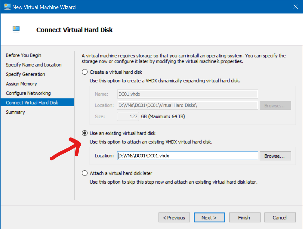 VM from Existing Disk